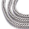 3.28 Feet 201 Stainless Steel Cuban Link Chains X-CHS-P007-23P-2