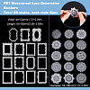 SUNNYCLUE 6 Bags 2 Styles PET Waterproof Lace Decorative Stickers STIC-SC0001-02B-2