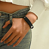 Punk Style Alloy & Imitation Leather Bangles WGDEE56-01-1