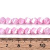 Anti-Tarnish Electroplate Glass Beads Strands GLAA-T025-6mm-14F-2
