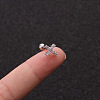 Brass Micro Pave Clear Cubic Zirconia Cartilage Earrings for Women WGD0011-27-1