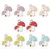 10Pcs 5 Colors Autumn Theme Alloy Enamel Pendants ENAM-YW0002-79-1