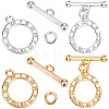 10Pcs 2 Styles Brass Toggle Clasps KK-BBC0023-30-1