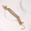 304 Stainless Steel Multi Strand Ball Chains Bracelets for Women FS-WGF1B10-02-2