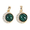 Brass Cubic Zirconia Pendants KK-U043-53G-03-1