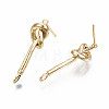 Brass Stud Earring Findings X-KK-S360-009-NF-2