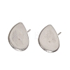 Tarnish Resistant Earring Cabochon Settings 304 Stainless Steel Ear Studs Blank Settings LS-STAS-Q170-13-3