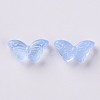 Transparent Spray Painted Glass Beads GLAA-S190-018F-02-2