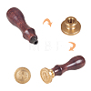 DIY Letter Scrapbook Brass Wax Seal Stamps and Wood Handle AJEW-P068-B01-3