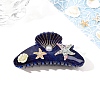 Shell & Starfish Pattern Acrylic Claw Hair Clips PW-WG255E6-17-1