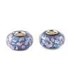 Lampwork & Brass Core European Beads LAMP-P019-01P-28-1