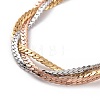 304 Stainless Steel Braided Cuban Link Chain Bracelet for Women BJEW-P286-03B-2