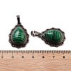 Synthetic Malachite Teardrop Pendants G-K363-01R-23-3