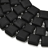 Natural Frosted Obsidian Beads Strands GG-F802-B15-01-3