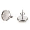Non-Tarnish 304 Stainless Steel Stud Earring Settings X-STAS-K202-05E-P-1