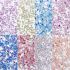 240G 8 Colors AB-Color Plated DIY 3D Nail Art Decoration Mini Glass Beads EGLA-CD0001-06-1
