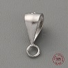 Rhodium Plated 925 Sterling Silver Tube Bails STER-WH0004-020-1