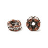 Brass Rhinestone Spacer Beads RB-A014-L6mm-01R-NF-2
