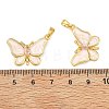 Brass Pave Clear Cubic Zirconia Pendants CU-T001-07G-A-3