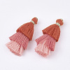 Polycotton(Polyester Cotton) Tassel Pendant Decorations X-FIND-T018-30-2