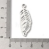 304 Stainless Steel Pendants STAS-L081-005P-01-3