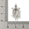 Brass Pave Clear Cubic Zirconia Sea Animal Connector Charms KK-N254-128P-3