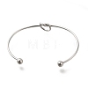 Non-Tarnish 304 Stainless Steel Knot Cuff Bangles for Women LS-BJEW-M233-04P-3