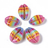 Printed Natural Cowrie Shell Beads X-SSHEL-R047-01-A06-2