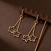 Alloy Star Tassel Hoop Earrings for Women WGF3701-01-1