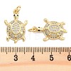 Brass Pave Clear Cubic Zirconia Pendants KK-U009-12L-G-3