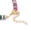 Handmade Polymer Clay Heishi Beaded Necklaces NJEW-JN03065-3