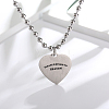 Stainless Steel Heart Pendant Girls Letter Necklaces JH2585-3