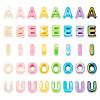 50Pcs 5 Styles UV Plating Opaque Acrylic Beads PACR-TA0001-31A-4