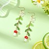 Acrylic & Handmade Lampwork & ABS Plastic Imitation Pearl  Dangle Earrings EJEW-JE07512-1