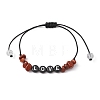 Natural Gemstone Braided Bead Bracelets BJEW-JB09607-2