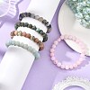 8.5MM Frosted Natural Mixed Gemstone Beaded Stretch Bracelets BJEW-JB14456-1
