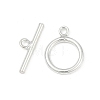 5 Sets 925 Sterling Silver Ring Toggle Clasps STER-BBC0002-18-1