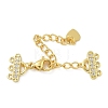 Rack Plating Brass Micro Pave Cubic Zirconia Chain Extender KK-A234-017G-1