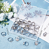 40Pcs Adjustable 304 Stainless Steel Finger Rings Components STAS-BBC0001-30-7