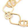 304 Stainless Steel Oval & Rhombus Link Chain Bracelets for Women BJEW-K249-01G-2