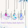 3Pcs 3 Styles Glass Charms Ceiling Fan Pull Chain Extenders HJEW-SP0001-81-2