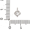 925 Sterling Silver Clear Cubic Zirconia Flat Round Charms STER-U009-07P-02-3