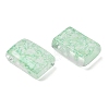 2-Hole Baking Paint Transparent Glass Beads GL-CBA5BF9-01D-2