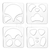 Acrylic Earring Handwork Template TOOL-WH0152-023-1