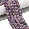 Natural Lepidolite/Purple Mica Stone Beads Strands G-B133-A01-8MM-3