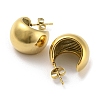 Ion Plating(IP) 304 Stainless Steel Round Stud Earrings EJEW-E288-05G-2