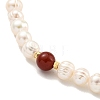 Natural Pearl & Natural Gemstone Beaded Necklaces NJEW-M214-05G-2