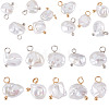 10Pcs 2 style Nuggets Natural Baroque Keshi Pearl Pendants PALLOY-TAC0304-1