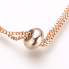 Brass Box Chain Slider Bracelet Making KK-Q675-05-2