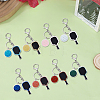 8Pcs 8 Colors Sport Theme Plastic Keychains KEYC-SP0001-72-7